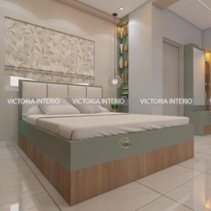 Premium Design King size full Hydraulic Bed with headboard padding