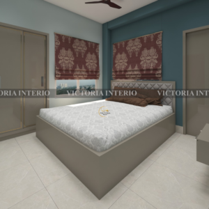 Simple yet Premium quality King size full Hydraulic Bed with headboard padding