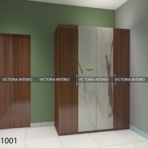 Elegant 4-Door Wardrobe with plywood finish