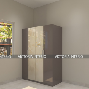 Compact 3-Door Wardrobe with plywood finish